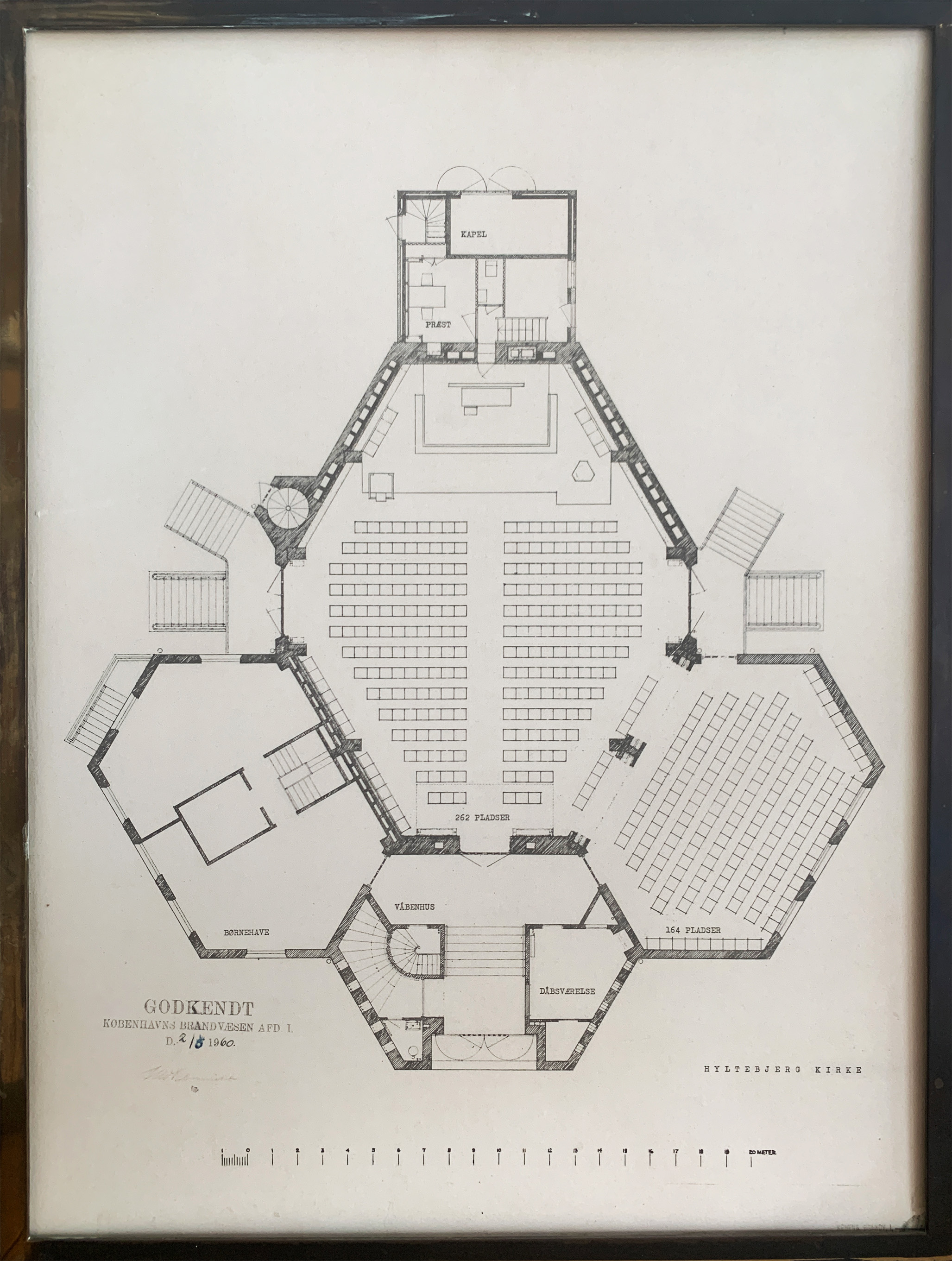 Grundplan 1960 Hyltebjerg Kirke